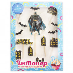 Набір їстівних топперів Бетмен Happy birthday