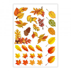Вафельная картинка Осенние листья 2