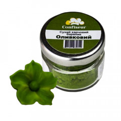 Сухий порошковий барвник жиророзчинний Оливковий Confiseur 4 г