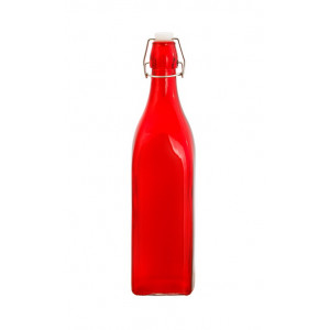 Бутылка стеклянная для напитков с бугельной пробкой разных цветов V 1 л Empire