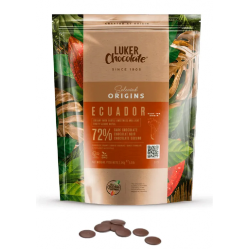 Шоколад экстра черный Ecuador 72% Luker Chocolate 2.5 кг