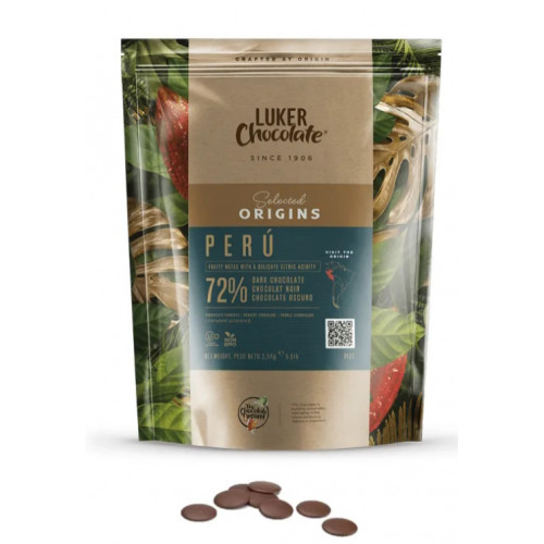 Шоколад екстра чорний Peru 72% Luker Chocolate 2.5 кг