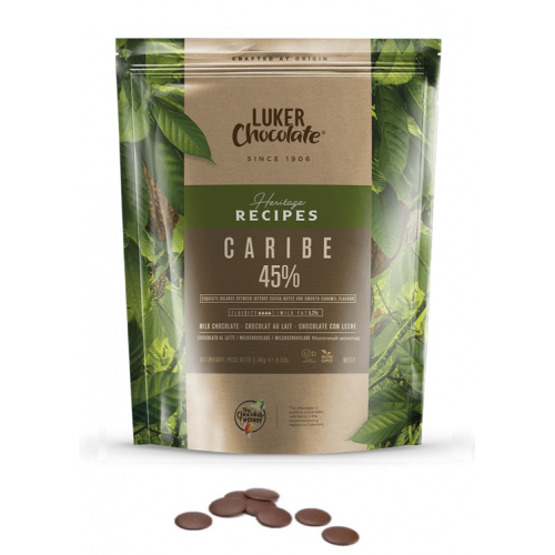 Шоколад молочный Caribe 45% Luker Chocolate 2.5 кг