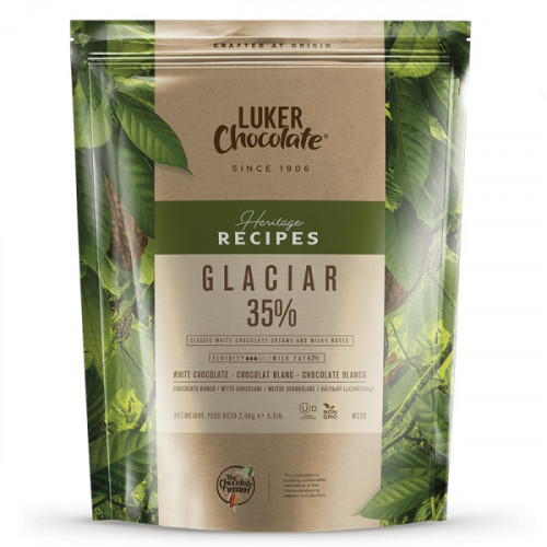 Шоколад белый Glaciar 35% Luker Chocolate 2.5 кг