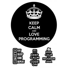 Вафельная картинка Keep Calm and Love Programming