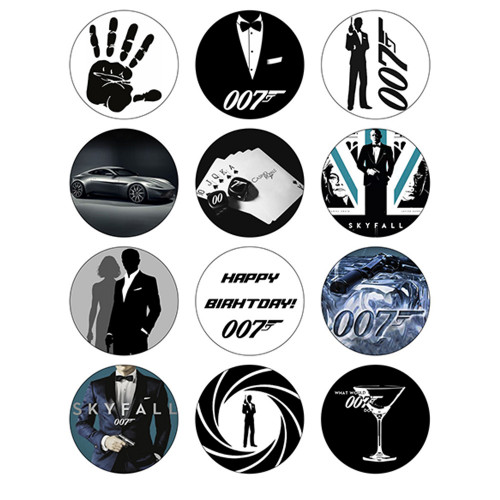 Вафельная картинка на капкейки Bond 007