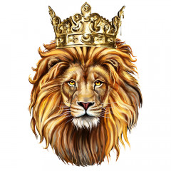 Вафельная картинка Лев в короне