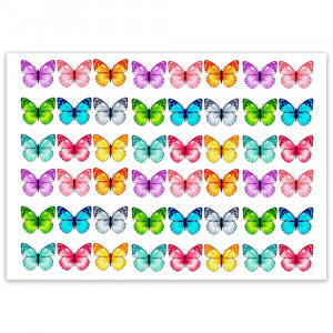 Вафельная картинка Яркие бабочки