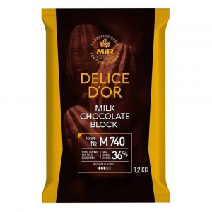 Шоколад молочний Mir Chocolate 36% плитка 1.2кг
