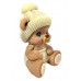 Шоколадна фігурка Ведмедик немовля бежевий в білій шапці