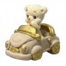 Шоколадна фігурка Ведмедик білий на Бежевій машині