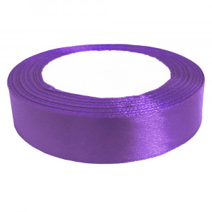 Атласная лента 2,5 см, фиолетовая