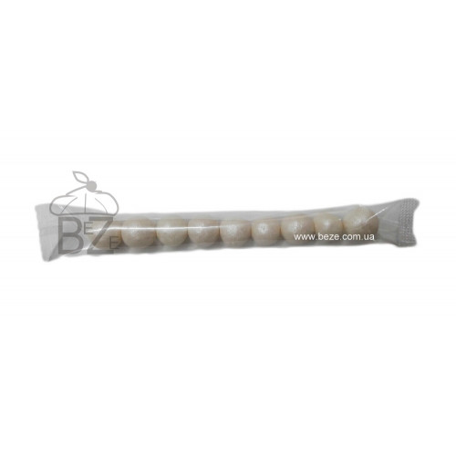 Посипка кондитерська Кульки перламутрові білі, 10 мм