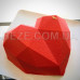 Силіконова форма для євродесертів Серце Орігамі (PRC)